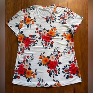 2/$20 • Floral Print Women’s Large Shirt